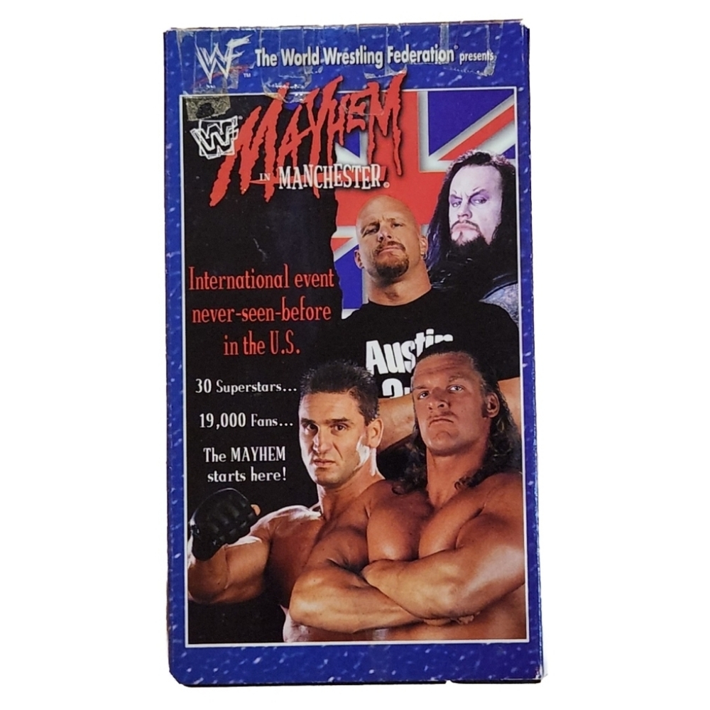 Vintage WWF Home Video - Mayhem in Manchester (VHS, 1998)